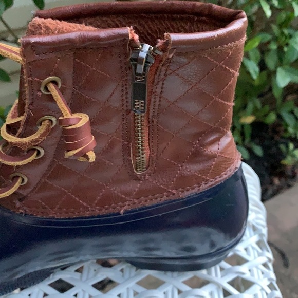 Steve Madden Tillis Weather rain Boots navy brown‎ - Picture 9 of 10